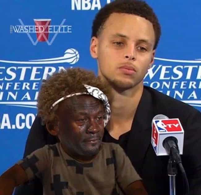 28 michael jordan crying memes you can't help but laugh at curry and his daughter crying riley jordan freestyle list photo u1?w=650&q=50&fm=jpg&fit=crop&crop=faces 28 michael jordan crying memes you can't help but laugh at,Crying Jordan Meme